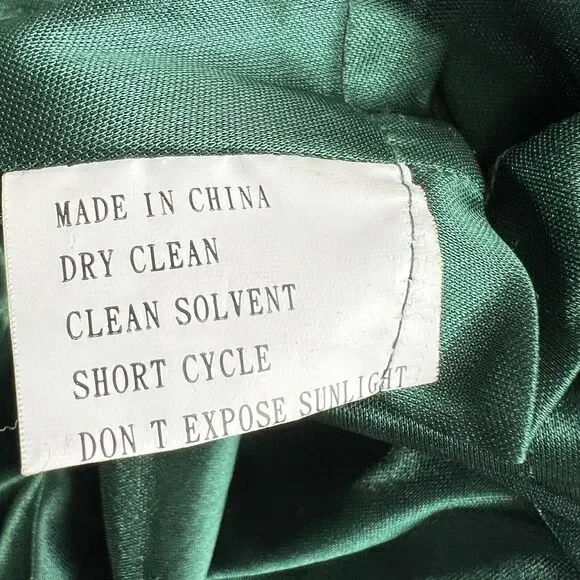 Revelry Dakota Emerald Cowl Back Velvet Dress Size 14 Gown Lined Prom